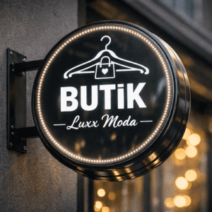 Yuvarlak Butik Tabelası