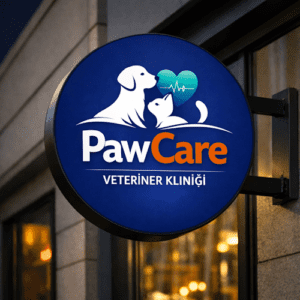 Yuvarlak Veteriner Kliniği Tabelası